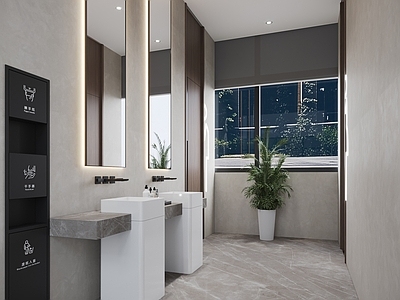 现代公共卫生间 现代公共卫生间 卫生间标识