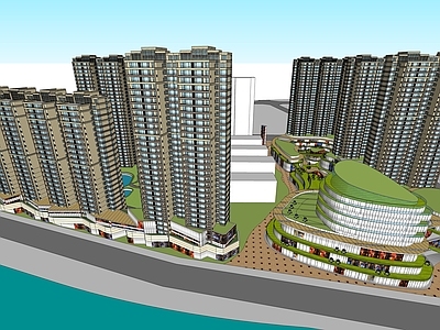 现代小区建筑 小区建筑