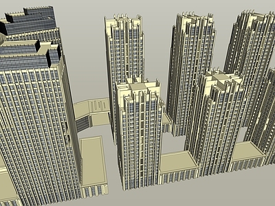 欧式小区建筑 小区建筑