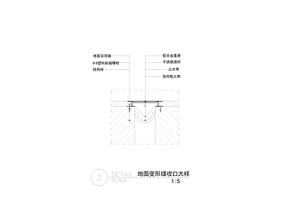 地面综合节点 地面变形缝收口大 施工图