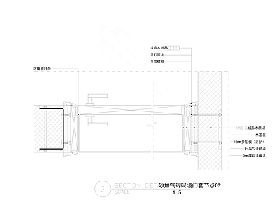 综合门节点 砖砌墙门套节点 施工图