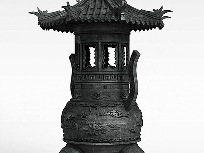 现代游戏场景香炉