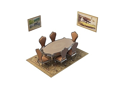 欧式古典餐桌椅