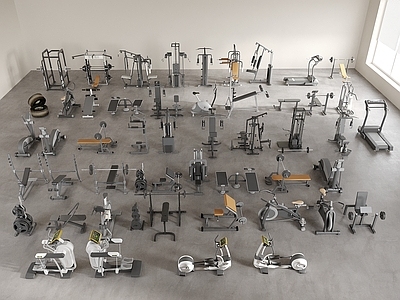 现代健身器材 健身器材 健身设施 跑步机 椭圆机 体育设备