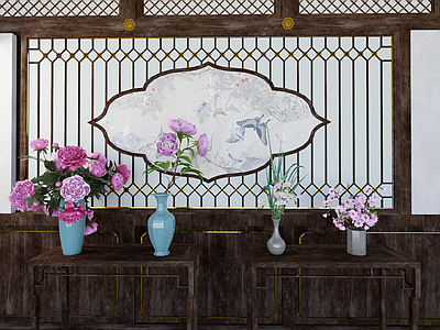 新中式中式花瓶 古装 影视 花瓶 插花 花艺