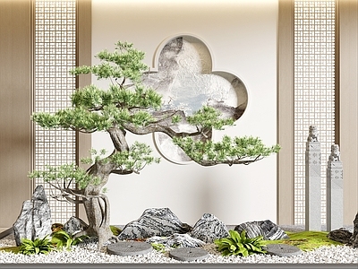 盆栽 新中式盆栽 新中式景观 盆栽 花瓶