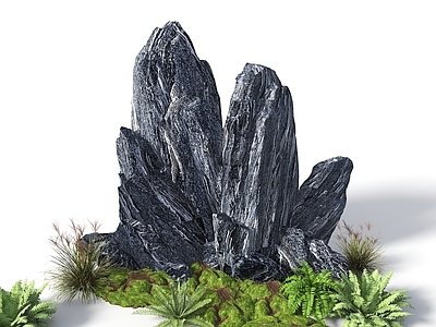 新中式庭院小品 石头组合 新中式庭院小品 庭院景石 庭院小景 中式庭院石头