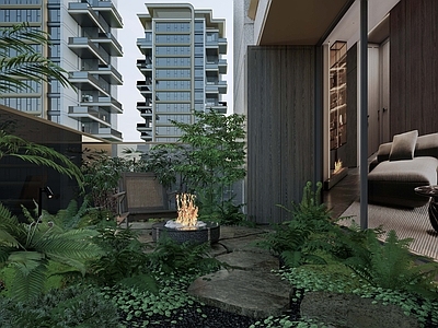现代屋顶花园 华润露台花园 屋顶花园
