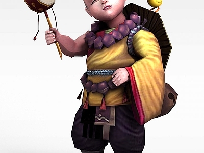 现代虚拟人物 佛本是道游戏人物小和尚