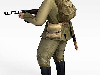 现代虚拟人物 欧美士兵军人