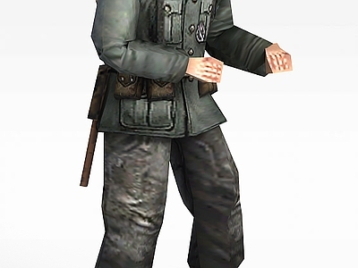 现代虚拟人物 军人士兵战士