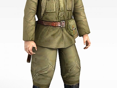 现代虚拟人物 军人士兵战士