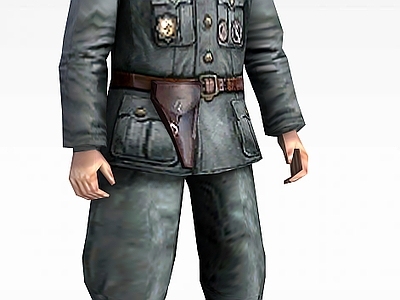 现代虚拟人物 军人士兵战士男人