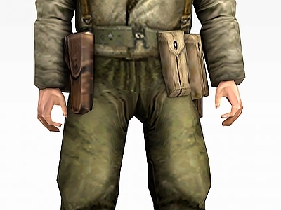 现代虚拟人物 军人士兵战士男人