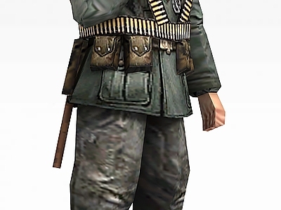 现代虚拟人物 军人士兵战士男人
