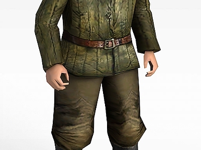 现代虚拟人物 军人士兵战士男人
