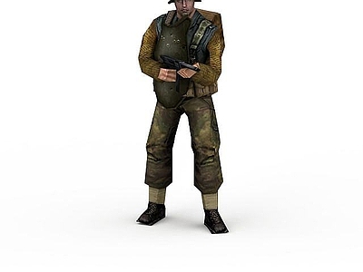 现代虚拟人物 军人士兵战士男人