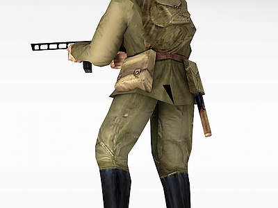 现代虚拟人物 军人士兵战士男人