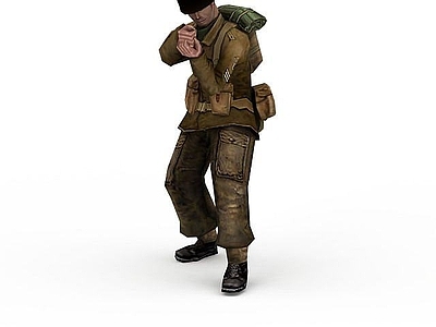 现代虚拟人物 军人士兵战士男人