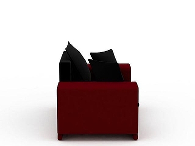 现代双人沙发 时尚拼色绒布沙发