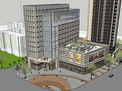 现代酒店建筑 现代酒店建筑 酒店加商业