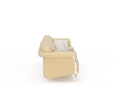 现代双人沙发 现代米色布艺双人沙发