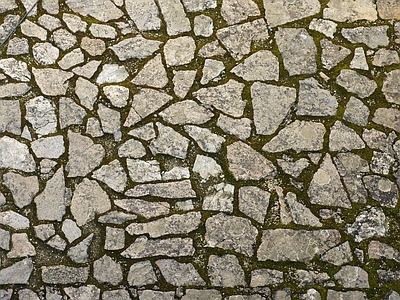现代路面 碎石地面