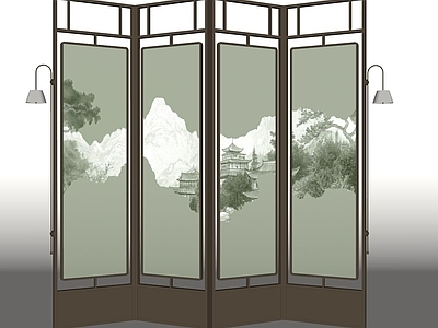 现代屏风 现代屏风隔断 意式屏风 金属屏风
