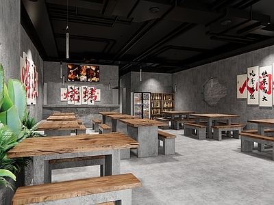 工业烧烤烤肉店 工业风烧烤店