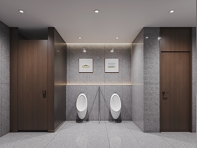 现代公共卫生间 卫生间 男卫