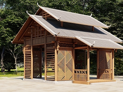 中式新中式其他景观小建筑 阁楼