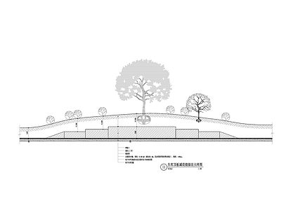 地面综合节点 车库顶板减荷载 施工图
