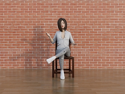 女人 坐姿 椅子 谈话 说话 日常