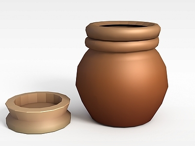 现代妆台妆凳 游戏场景道具坛子