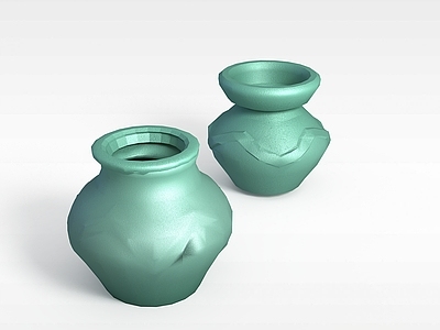 现代妆台妆凳 游戏场景道具坛子