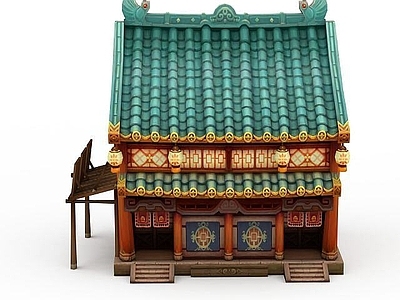 现代办公大厅 古代游戏场景房屋