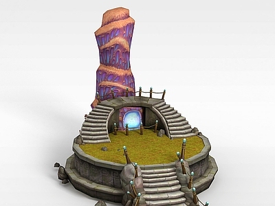 现代办公大厅 古代游戏场景道具