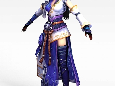 现代虚拟人物 笑傲江湖游戏角色女