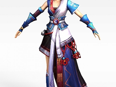 现代虚拟人物 笑傲江湖古装游戏角色女
