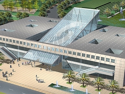 现代其他建筑外观 艺术风格商业办公楼