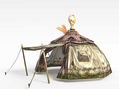 现代虚拟人物 剑灵场景帐篷