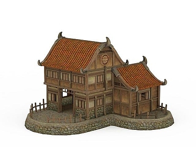 现代虚拟人物 剑灵场景房子