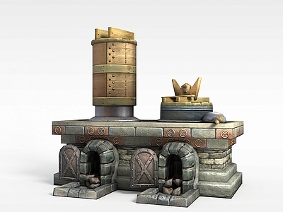 现代虚拟人物 剑灵场景灶台