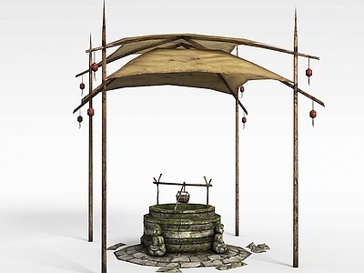 现代办公大厅 剑灵场景古井