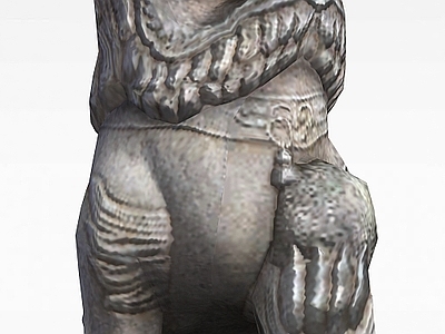 现代办公大厅 剑灵游戏场景石狮