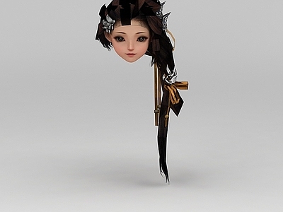 现代摆件组合 剑网三游戏人物女发型