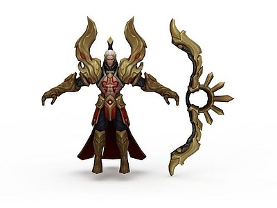 现代虚拟人物 王者荣耀游戏人物战神