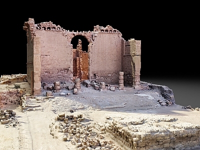 欧式其他公共建筑 佩特拉 卡兹尼 神庙 废墟 遗迹遗址