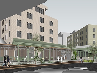 侘寂小公建 台湾风公区小建筑 特色文化建筑 条形公共建筑