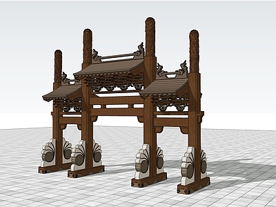 中式新中式牌坊牌楼 中式牌坊 新中式牌楼 中式小品